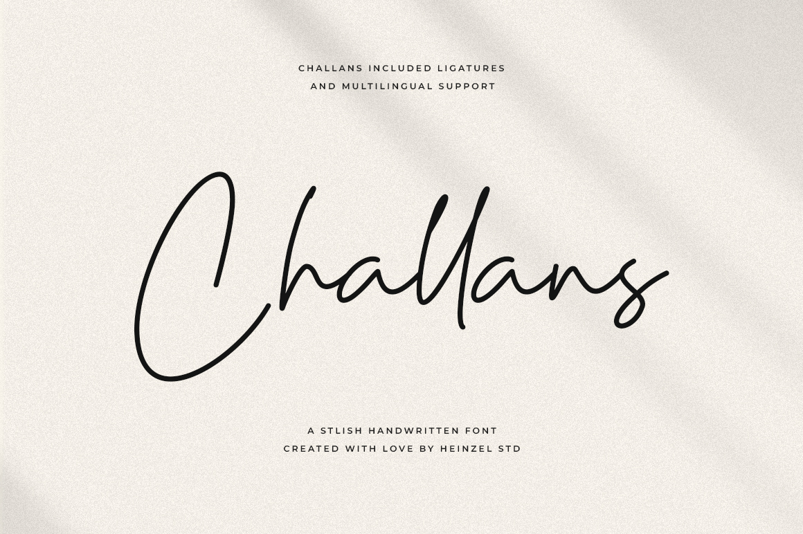 Chagall Font Challans Signature Script Font by Heinzel Std